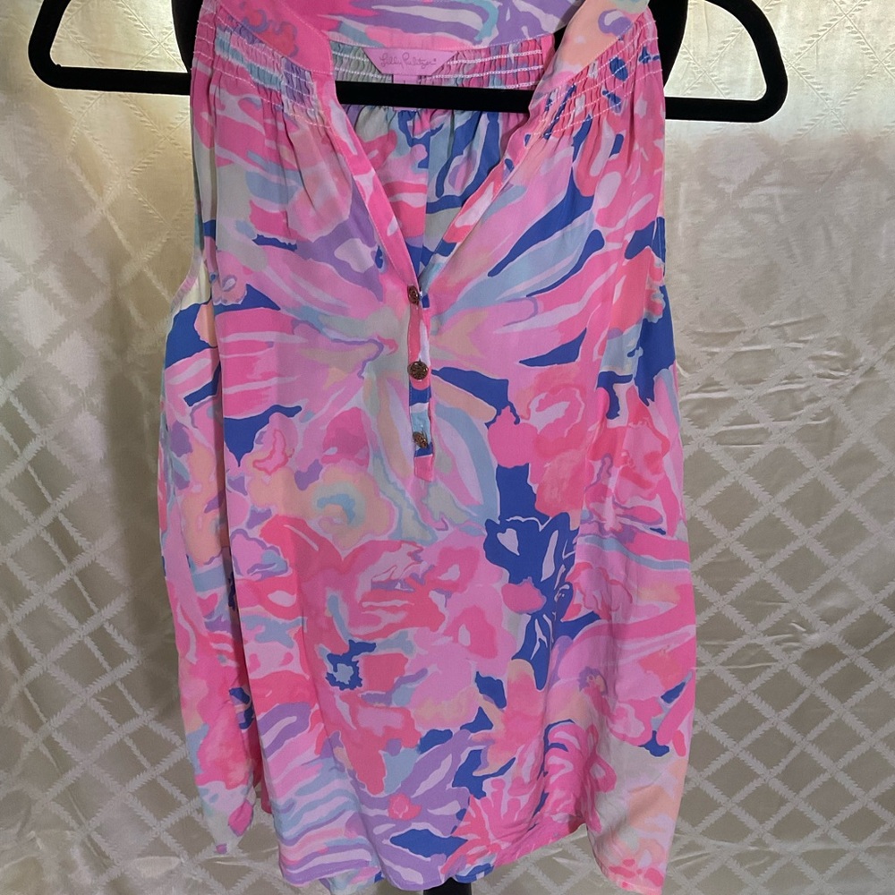 Lilly Pulitzer Bailey silk tank Size L